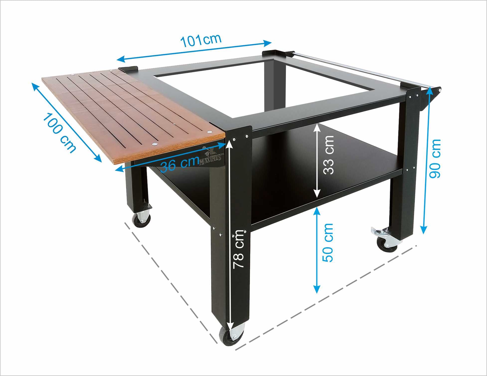 Premium Portable Pizza Oven Stand for Ooni, Solo Stove & Outdoor Pizza Making - Compact, Durable & Adjustable Height for Backyard, Camping & Tailgating Parties