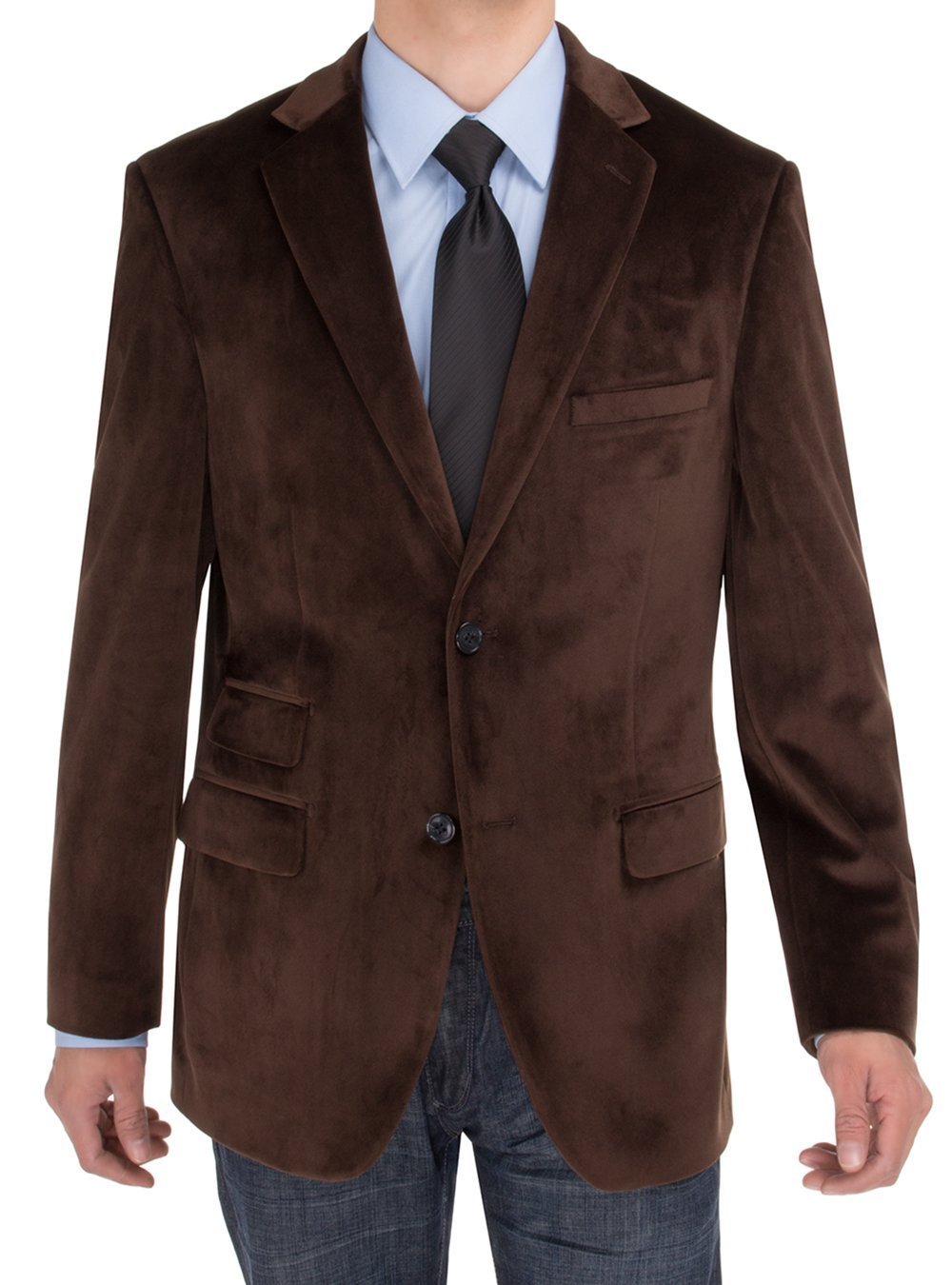 Salvatore Exte Men's Two-Button Velvet Blazer - Modern Fit Suit Jacket with Side Vents | Perfect for Weddings, Business Meetings & Formal Events