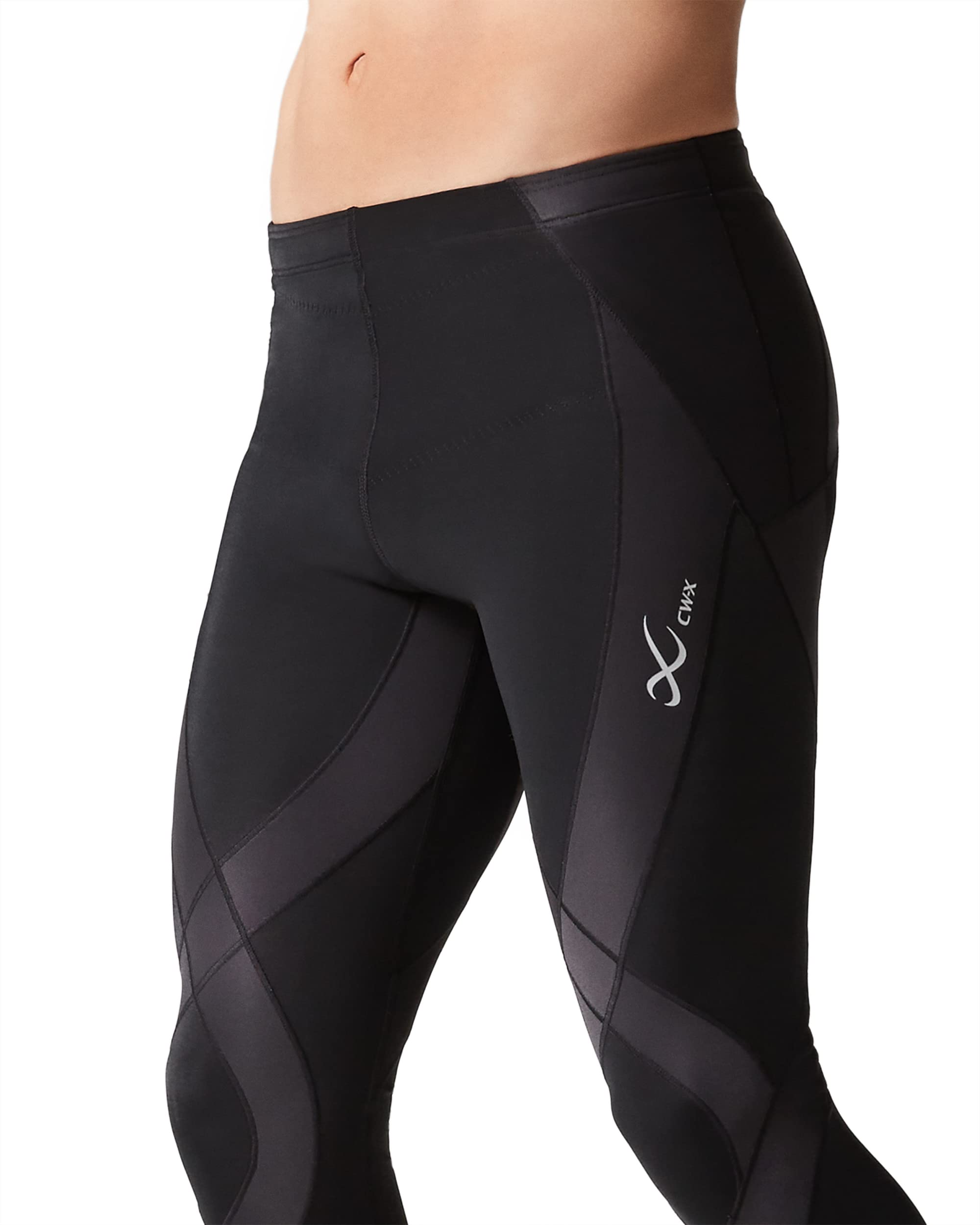 CW-X Men's Endurance Generator 3/4 Compression Tights - Joint & Muscle Support for Running, Cycling & Workouts - High-Performance Athletic Gear for Active Men