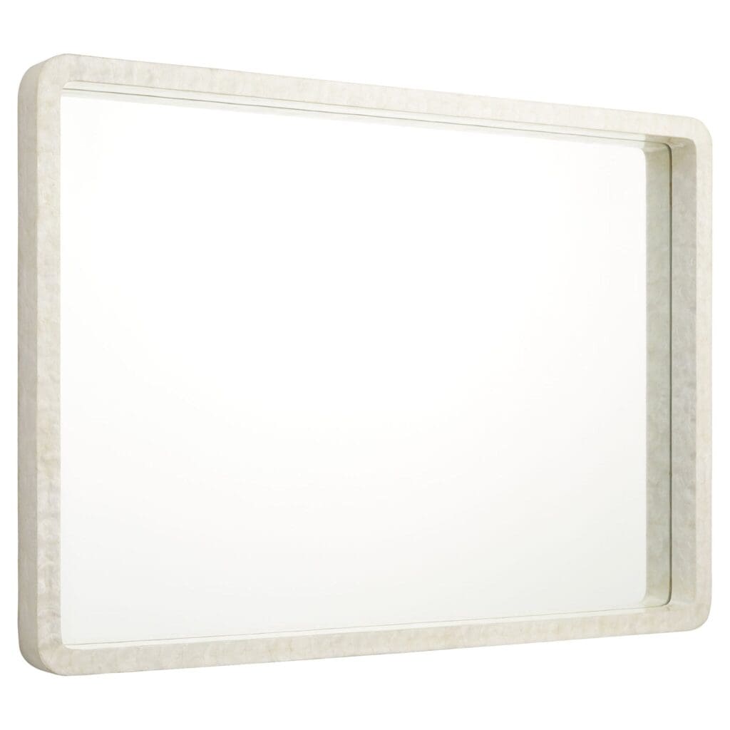 Cyan Design 11691 Triton Rectangle Wall Mirror - White - Perfect for Bathroom, Bedroom & Entryway Decor