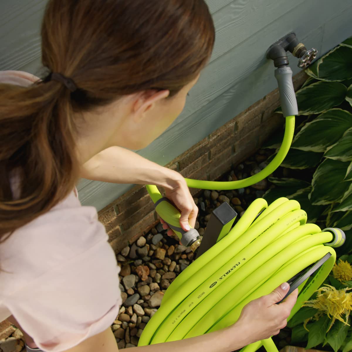 Flexzilla 5/8 in. x 3 ft. Heavy Duty Garden Hose - Lightweight, Drinking Water Safe, SwivelGrip, ZillaGreen (HFZG503YWS-E) - Perfect for Lawn Care, Gardening & Outdoor Watering