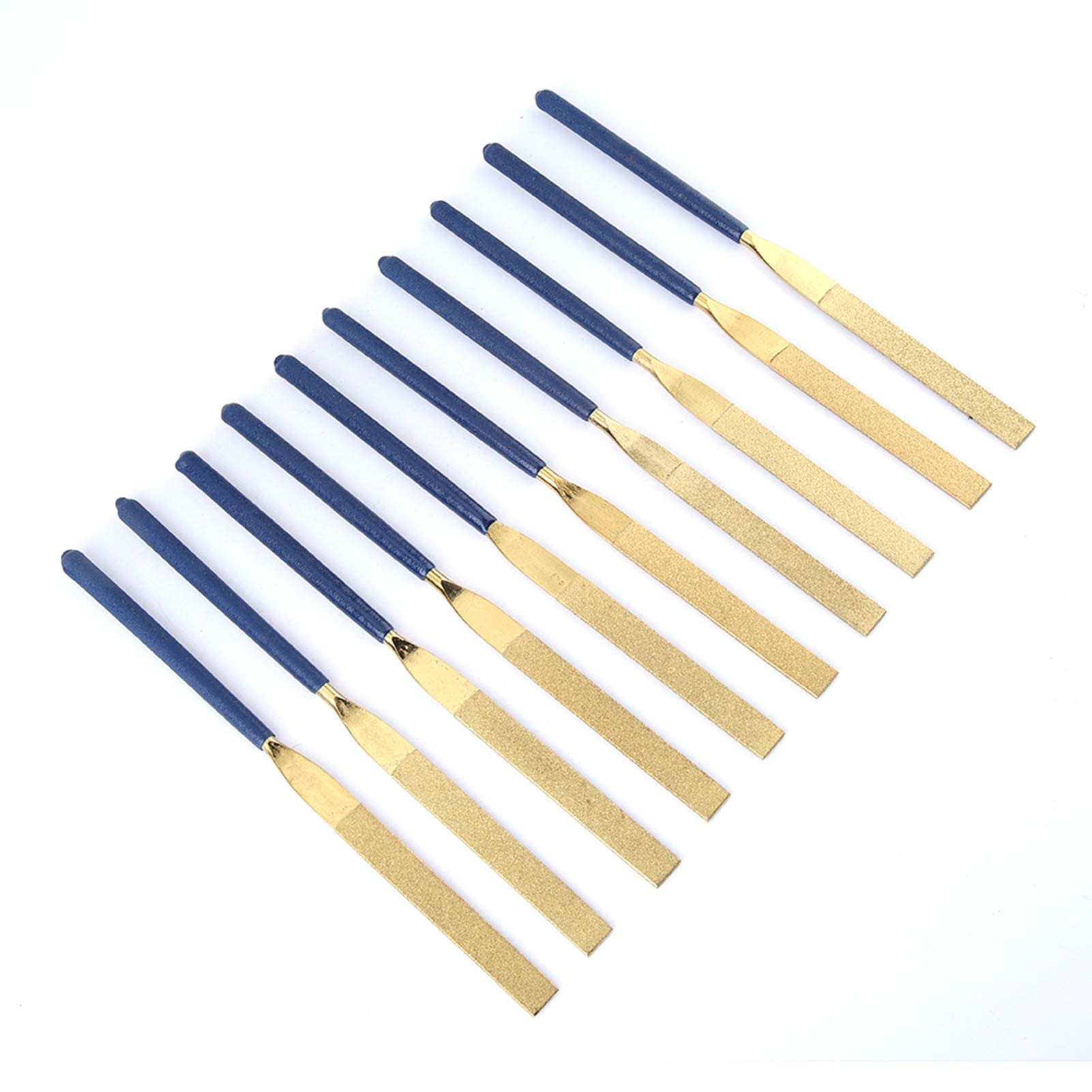 10Pcs High Wear-Resistant Flat Files - Jewelry Repair & Metalworking Tools (5×180mm) - Perfect for Die Grinder Accessories, Smoothing Metal Surfaces, Holes & Grooves - Ideal for DIY, Crafting & Professional Jewelry Making
