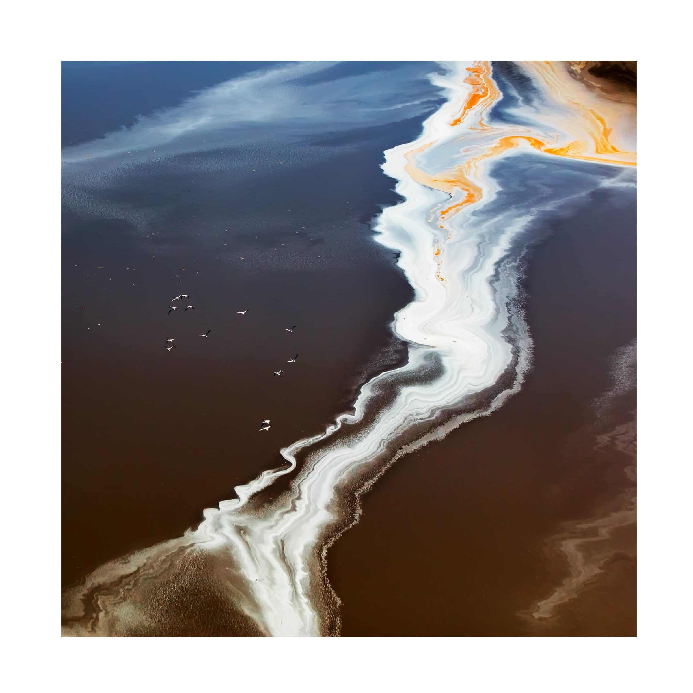 Jun Zuo 'Half Warm And Half Cold' Canvas Wall Art Print - Modern Abstract Painting for Living Room, Bedroom & Office Decor