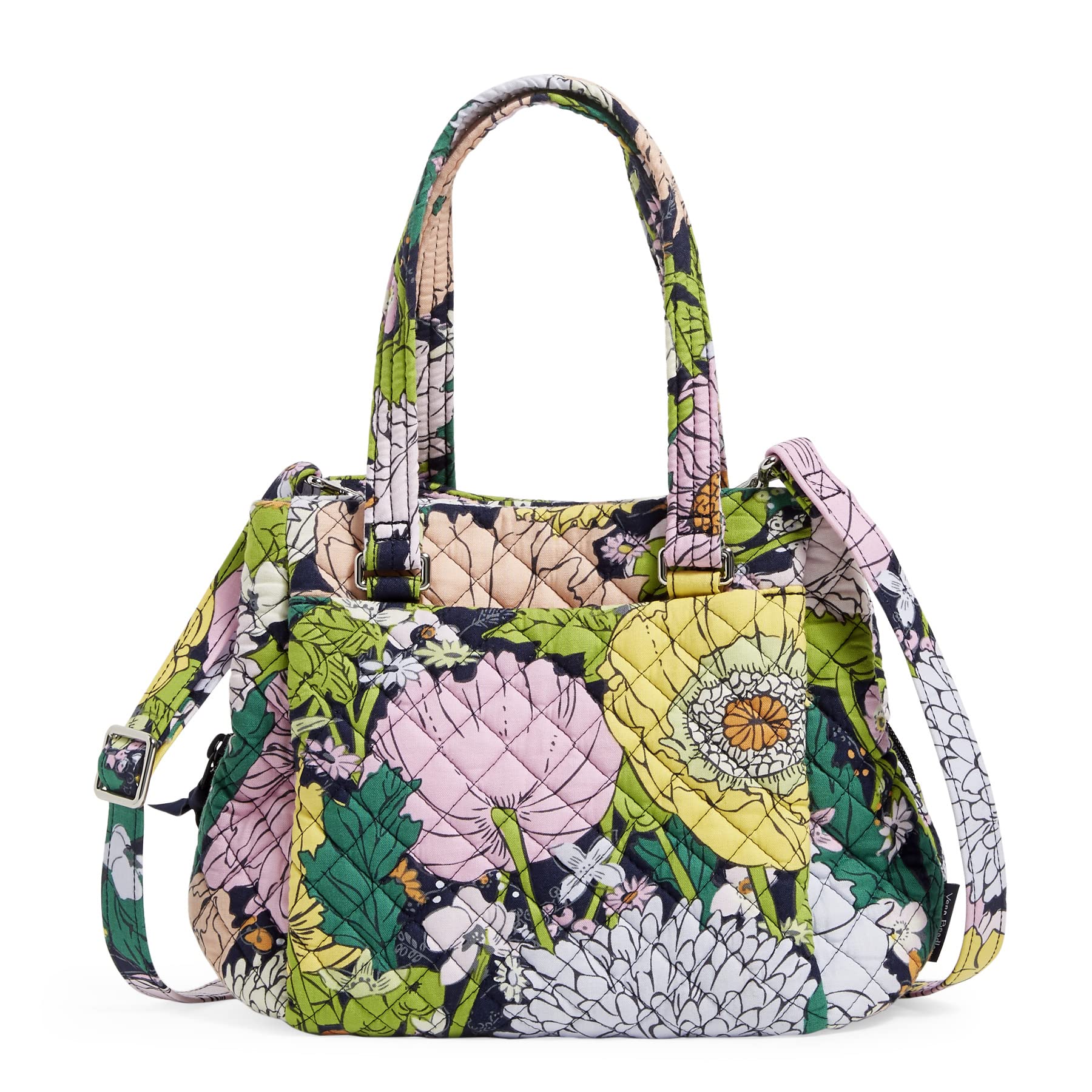 Vera Bradley Cotton Mini Crossbody Purse with Multiple Compartments | Stylish & Functional Small Shoulder Bag for Women | Perfect for Travel, Shopping & Everyday Use