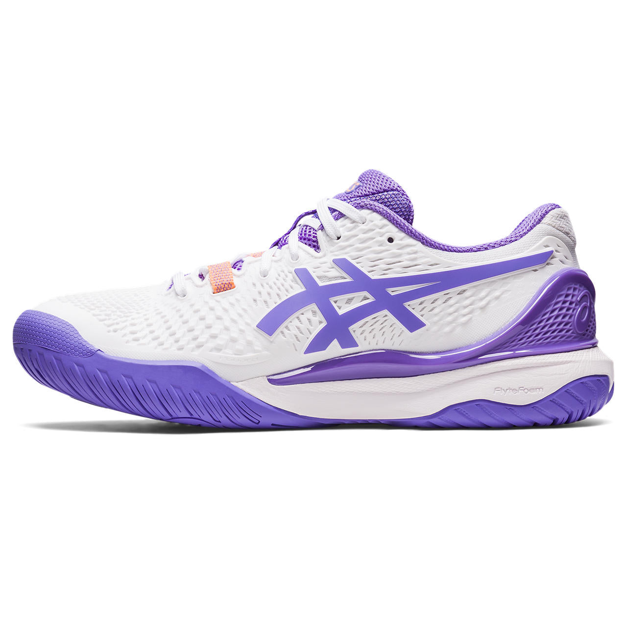 ASICS Gel Resolution 9 Wide Women's Tennis Shoes - White/Amethyst - Premium Court Shoes for Women with Enhanced Support & Cushioning - Perfect for Competitive Tennis Matches & Training Sessions