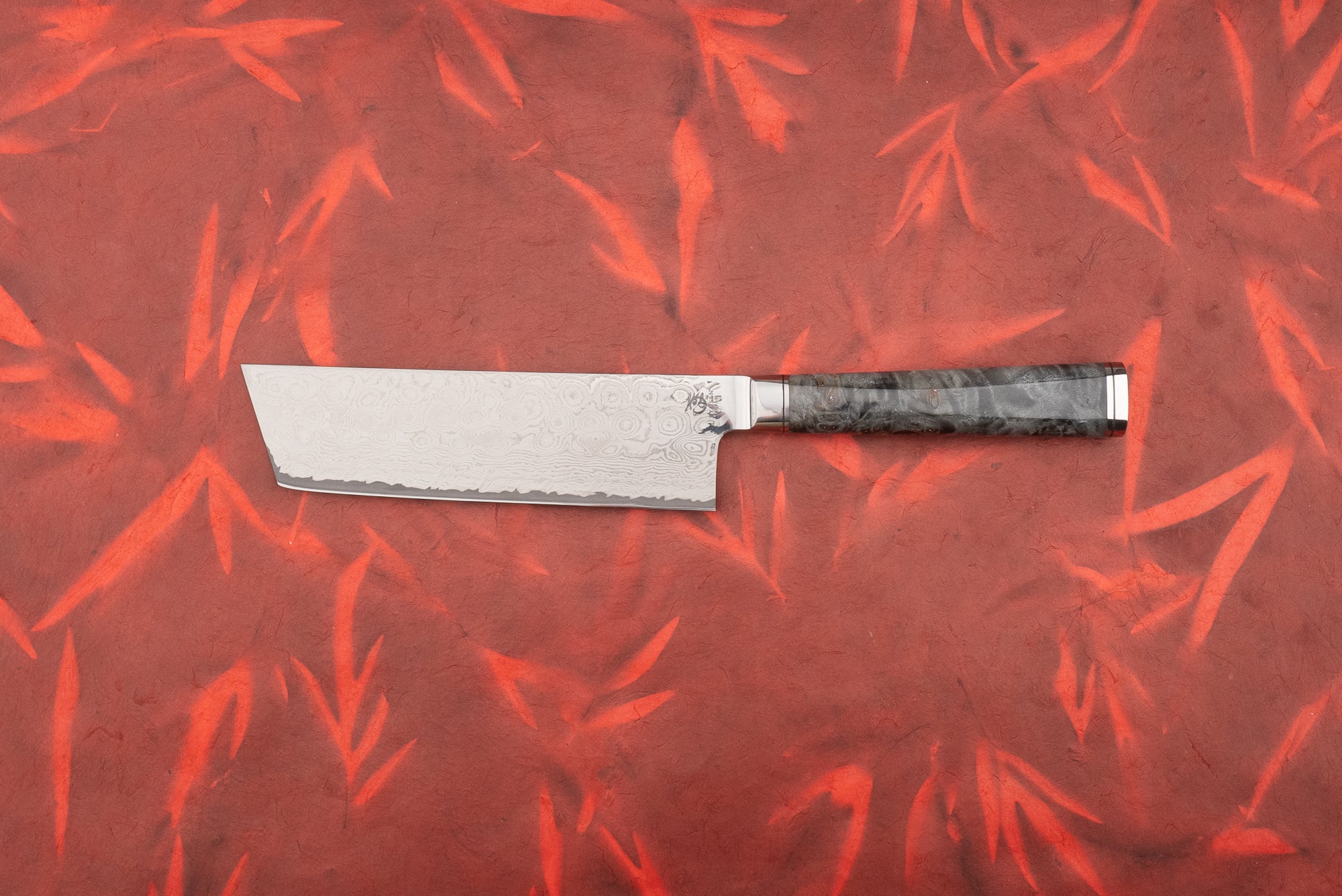 Premium Ryusen Oukokuryu Nakiri Japanese Chef Knife 155mm - High Carbon Stainless Steel Blade for Precision Vegetable & Sushi Cutting - Perfect for Home Chefs & Professional Kitchens
