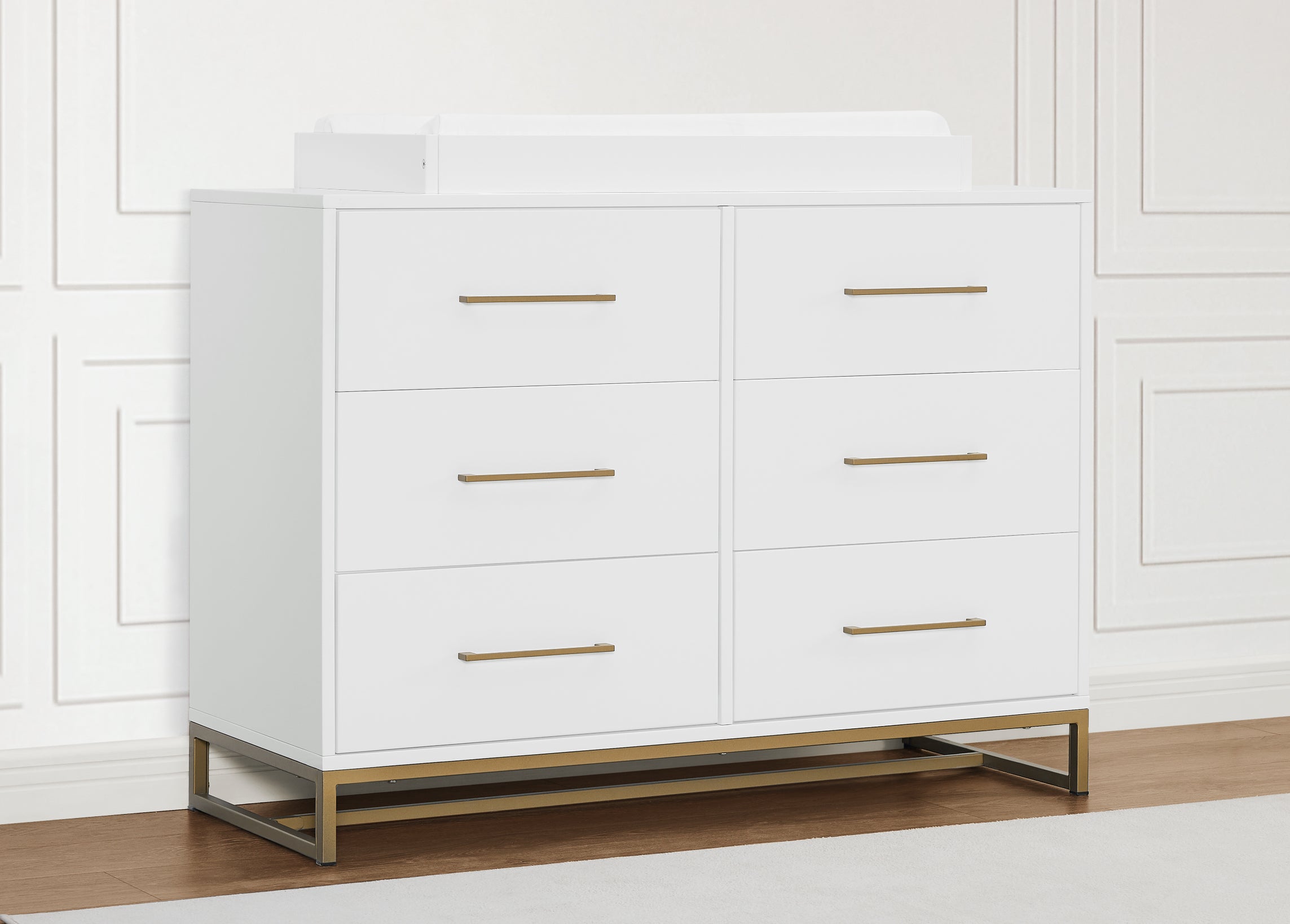 Elegant Jade 6-Drawer Dresser with Interlocking Drawers - Perfect for Bedroom, Nursery, or Dorm Organization & Storage