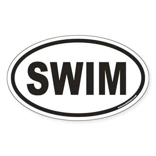 White - SWIM Euro Oval Sticker