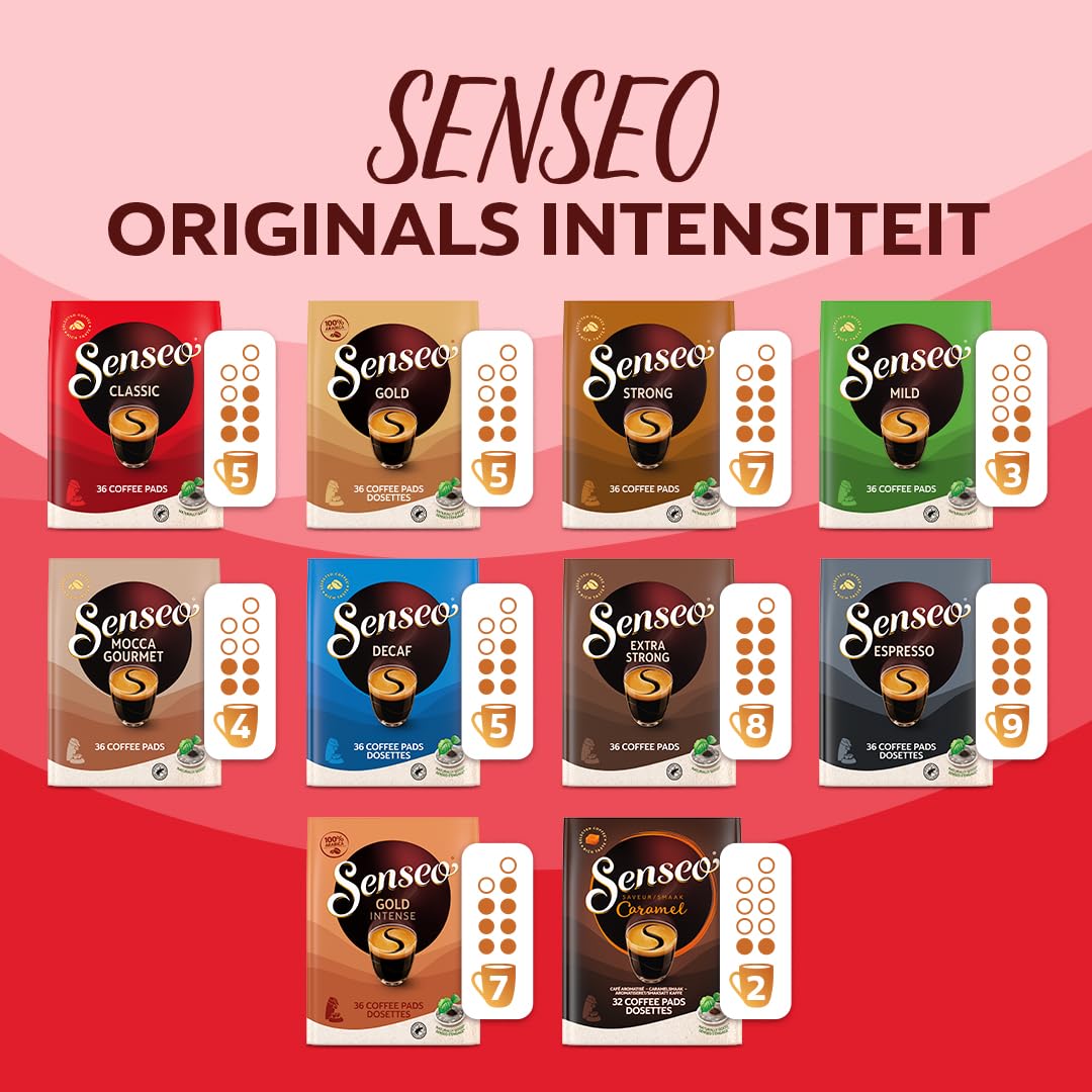 Senseo Espresso Coffee Pods - 36 Count (10 Pack) - Compatible with Senseo Machines - Perfect for Home, Office, or Gifts