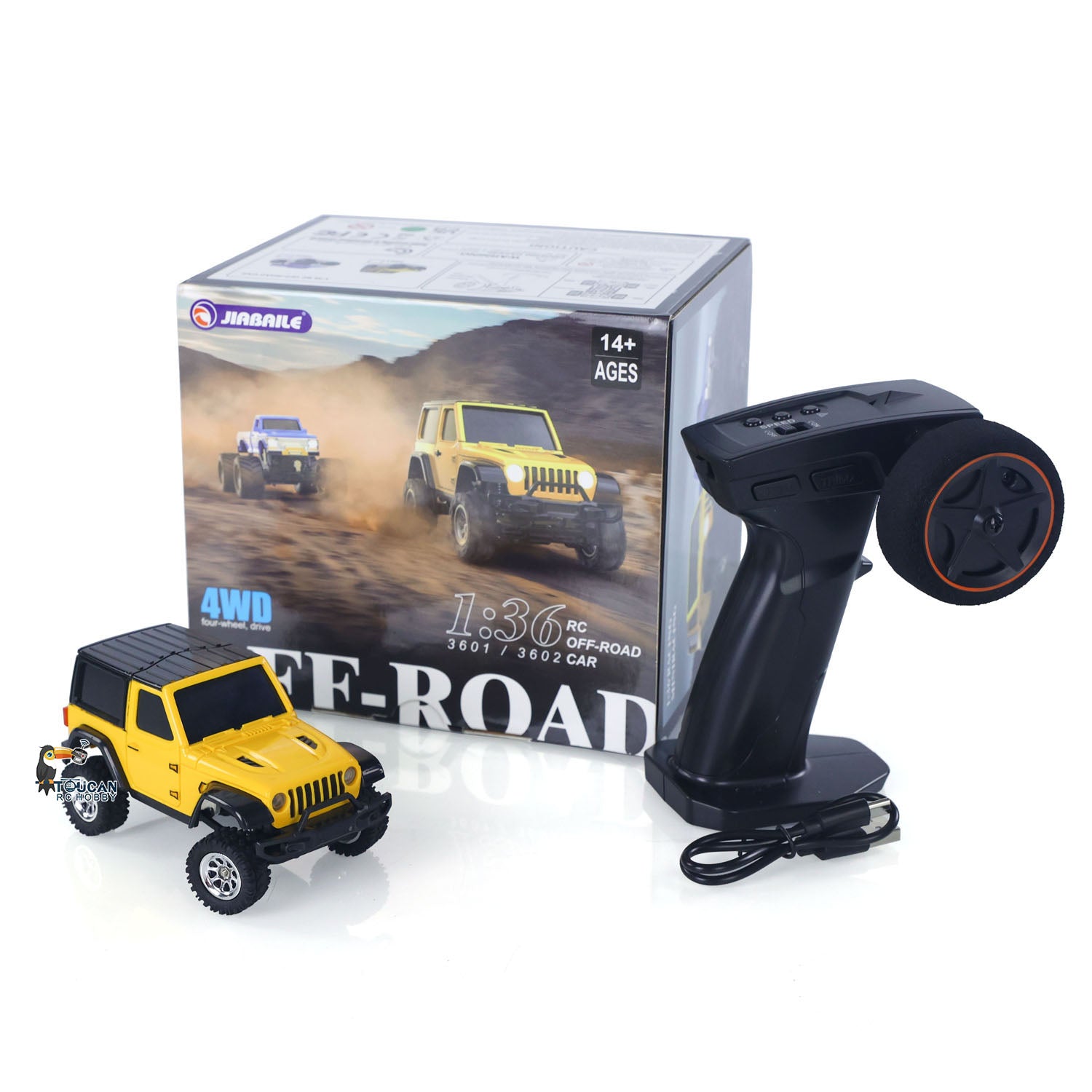 2.4GHz 1/36 Scale Remote Control Rock Crawler - 4WD Off-Road RC Car RTR with Rechargeable Battery - Mini Radio Controlled Toy Vehicle for Kids | Outdoor Adventure, Backyard Play & Birthday Gifts