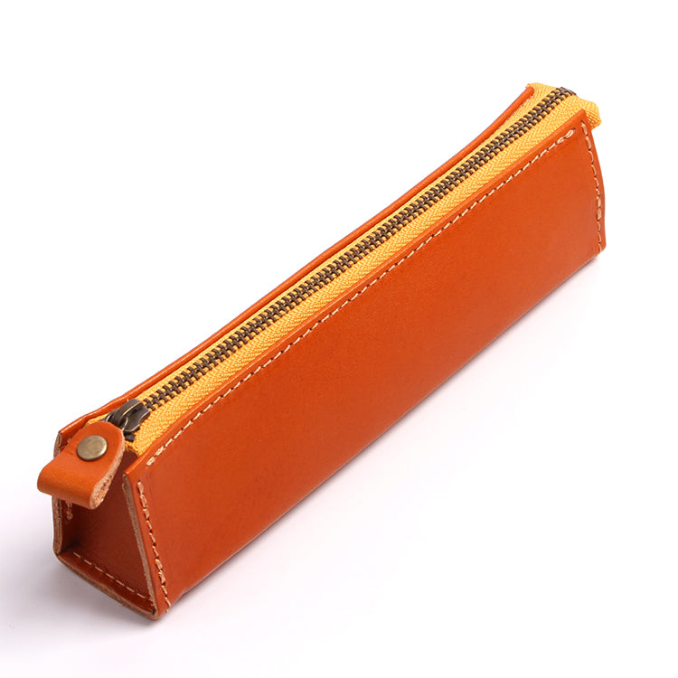 Premium Tochigi Leather Pencil Case - Handcrafted Japanese Genuine Leather Pen Holder for Students & Professionals - Perfect for Office, School & Travel Organization