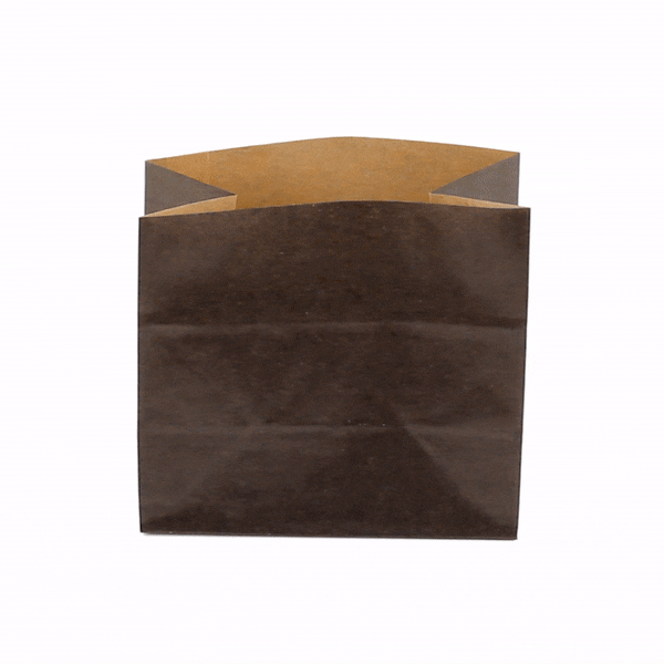 Eco-Friendly Black Paper Snack Bags 4.25