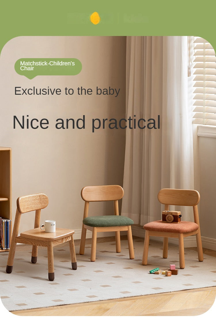 Premium Solid Oak & Beech Wood Kids Small Chair - Durable & Safe for Toddlers - Perfect for Playrooms, Bedrooms & Classrooms