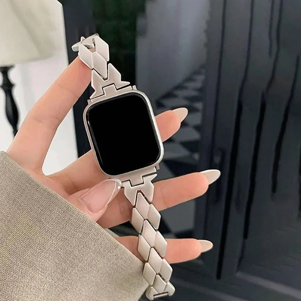 RadiantGem Stainless Steel Women's Watch Band - Elegant & Durable Replacement Strap for Apple Watch, Fitbit & Smartwatches - Perfect for Work, Gym & Everyday Wear