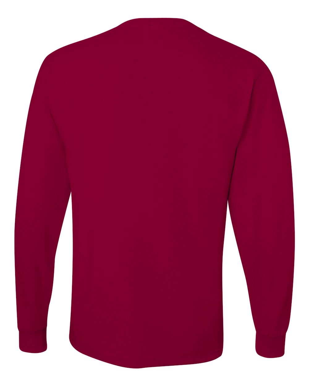 Jerzees 5.6 oz. 50/50 Heavyweight Blend Long-Sleeve T-Shirt for Men - Comfortable Cotton-Polyester Crewneck Shirt for Work, Casual Wear & Outdoor Activities