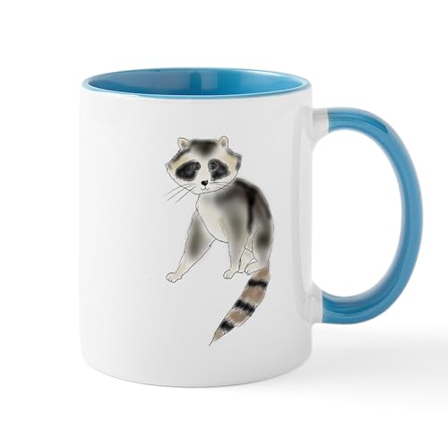 White/Blue Inside - Raccoon Mug