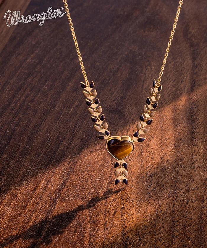 Wrangler Demeter’s Heart Onyx Necklace for Women - Elegant Greek Goddess Jewelry Gift for Birthday, Anniversary & Special Occasions