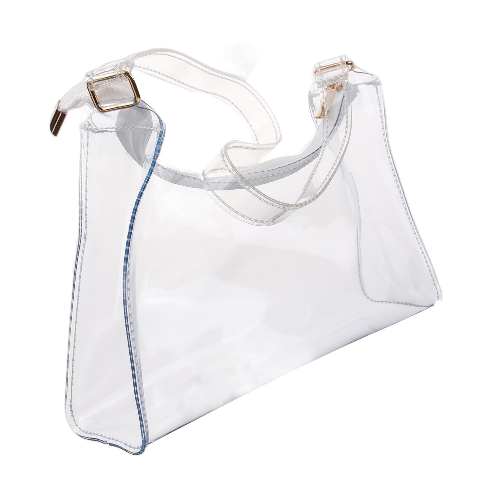 BESPORTBLE Clear Transparent Shoulder Bag for Women - PVC Stadium Approved Concert Purse & Wallet - Perfect for Concerts, Festivals, Travel and Security Checkpoints