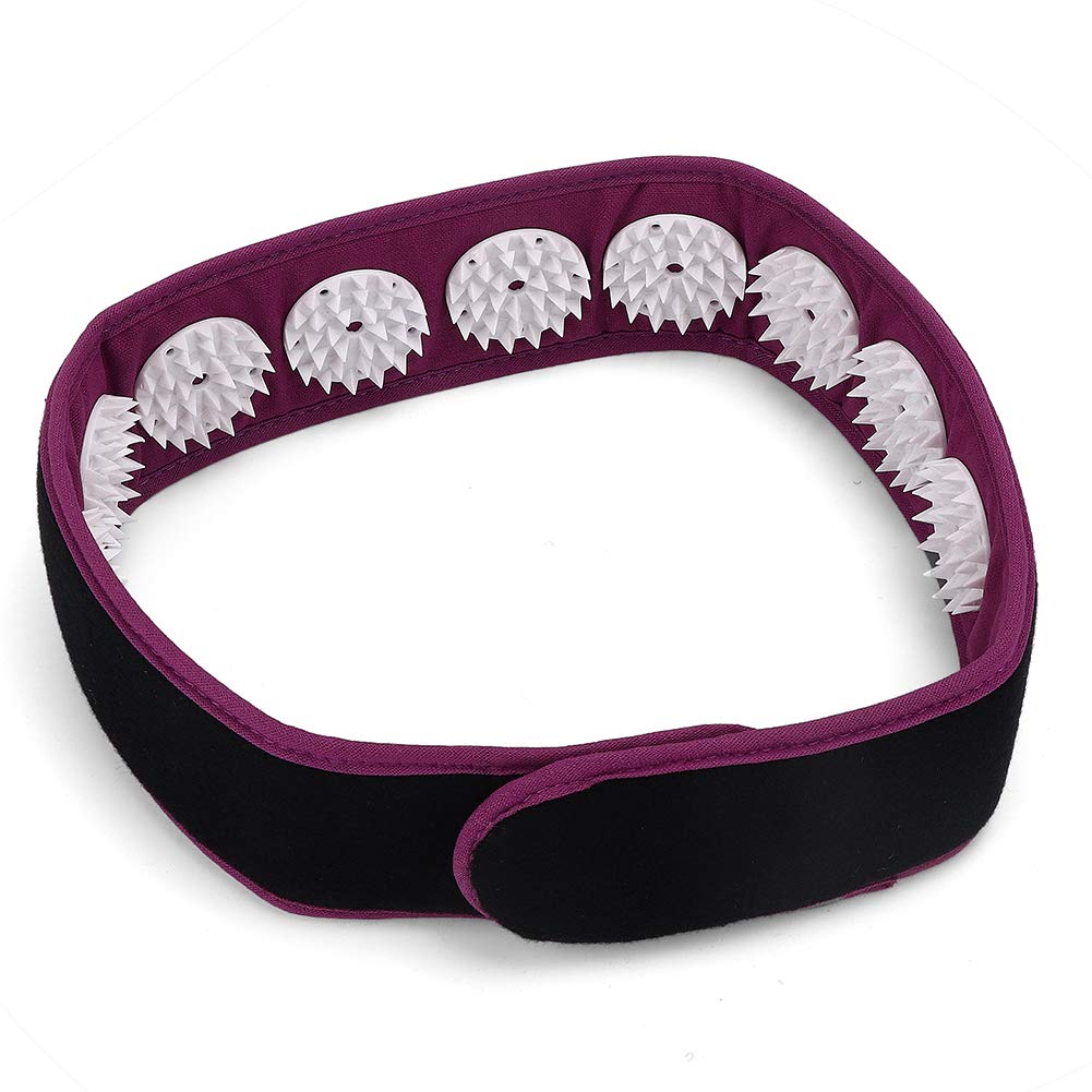 Acupressure Headband for Head & Neck Pain Relief - Relaxing Head Massager Wrap to Reduce Stress & Muscle Tension (Purple) - Perfect for Migraine Relief, Meditation & Home Spa Use