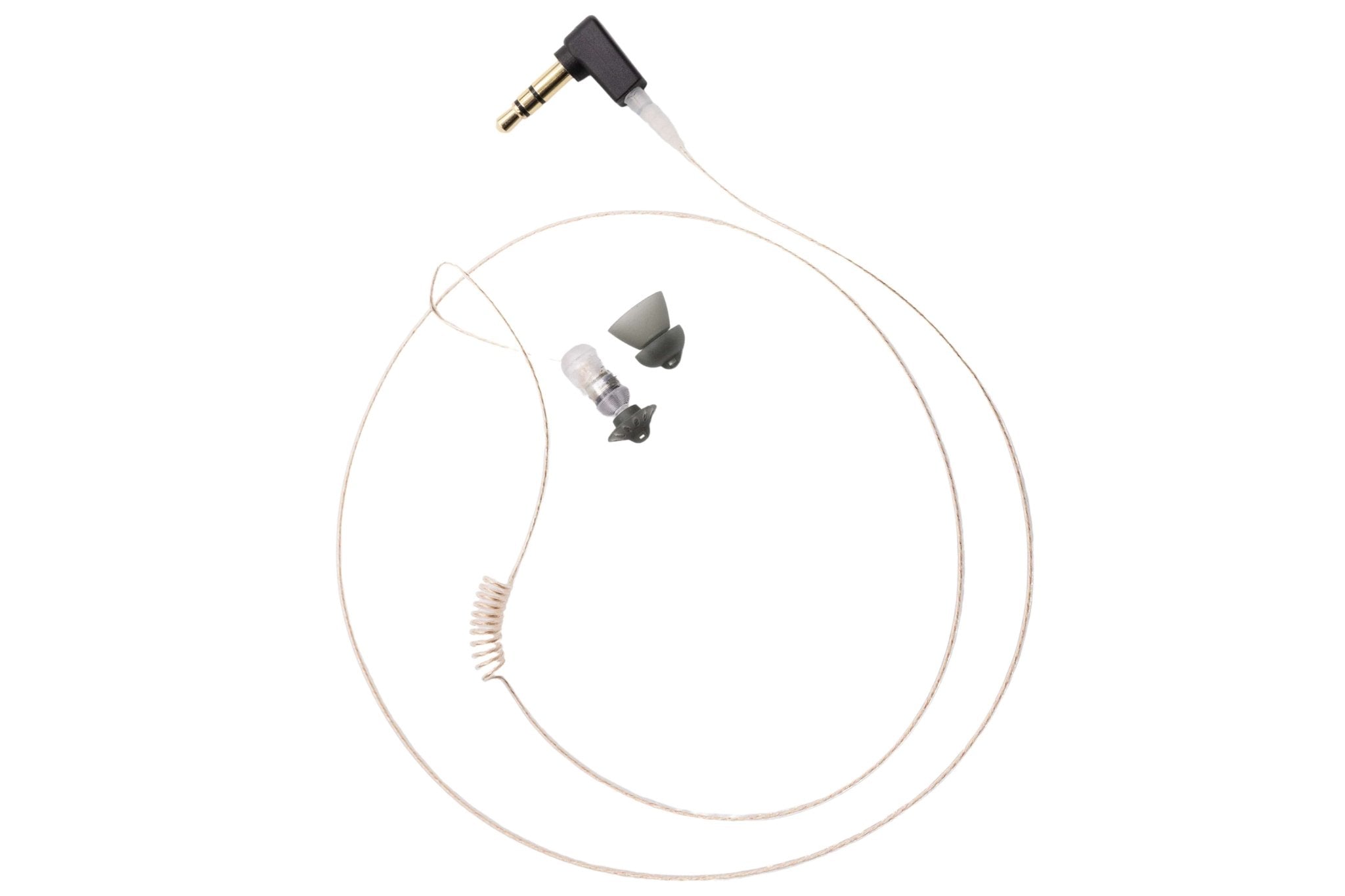 Impact Micro Tubeless Listen Only Earpiece - L-Shaped 3.5mm Audio Jack for Clear Sound | HIDIN 3.5L | Perfect for Surveillance, Security, and Discreet Communication
