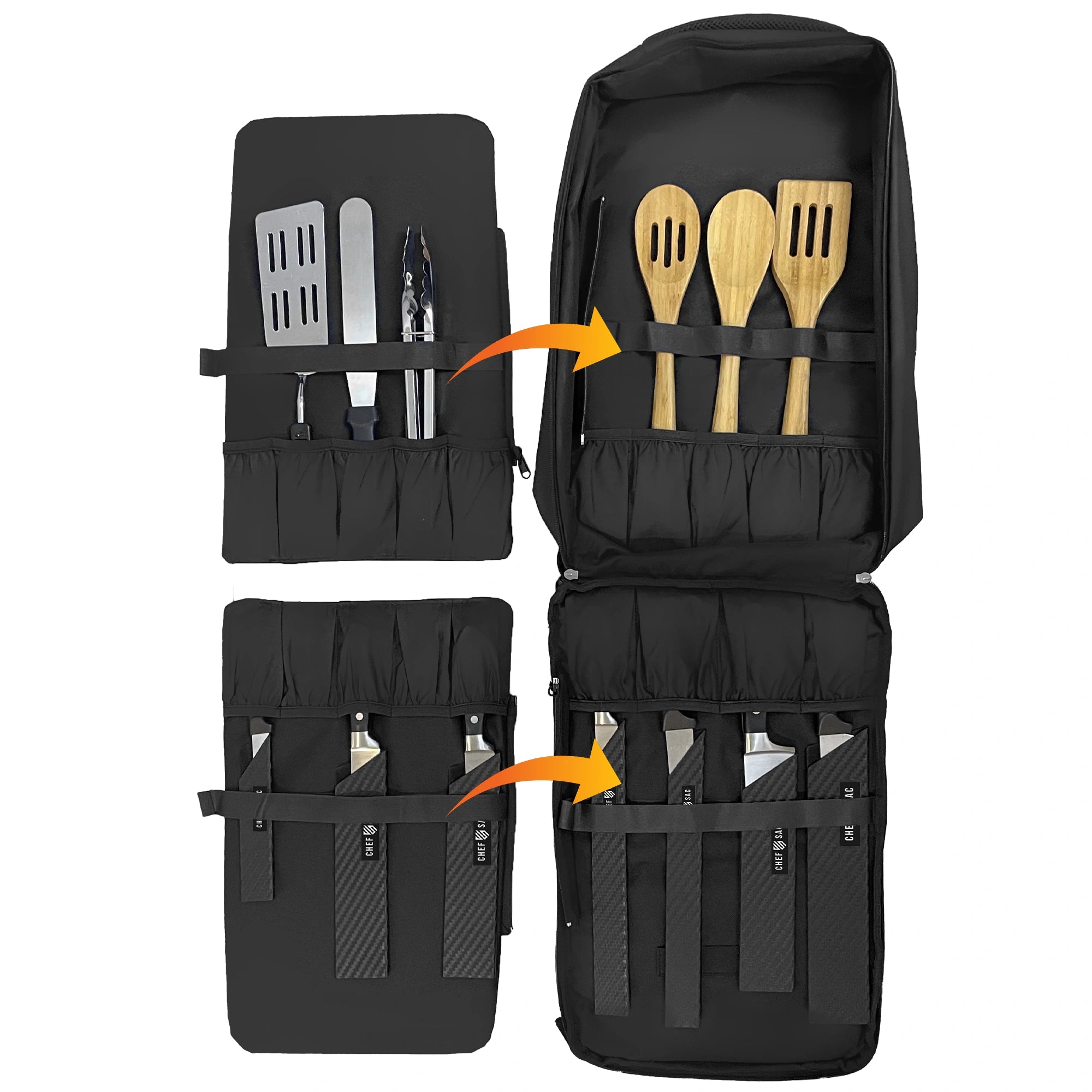 Professional Chef Knife Set with Backpack - High-Quality Kitchen Knives for Cooking, Slicing & Dicing - Perfect for Chefs, Home Cooks & Culinary Students - Ideal for Travel, Camping & Professional Kitchens