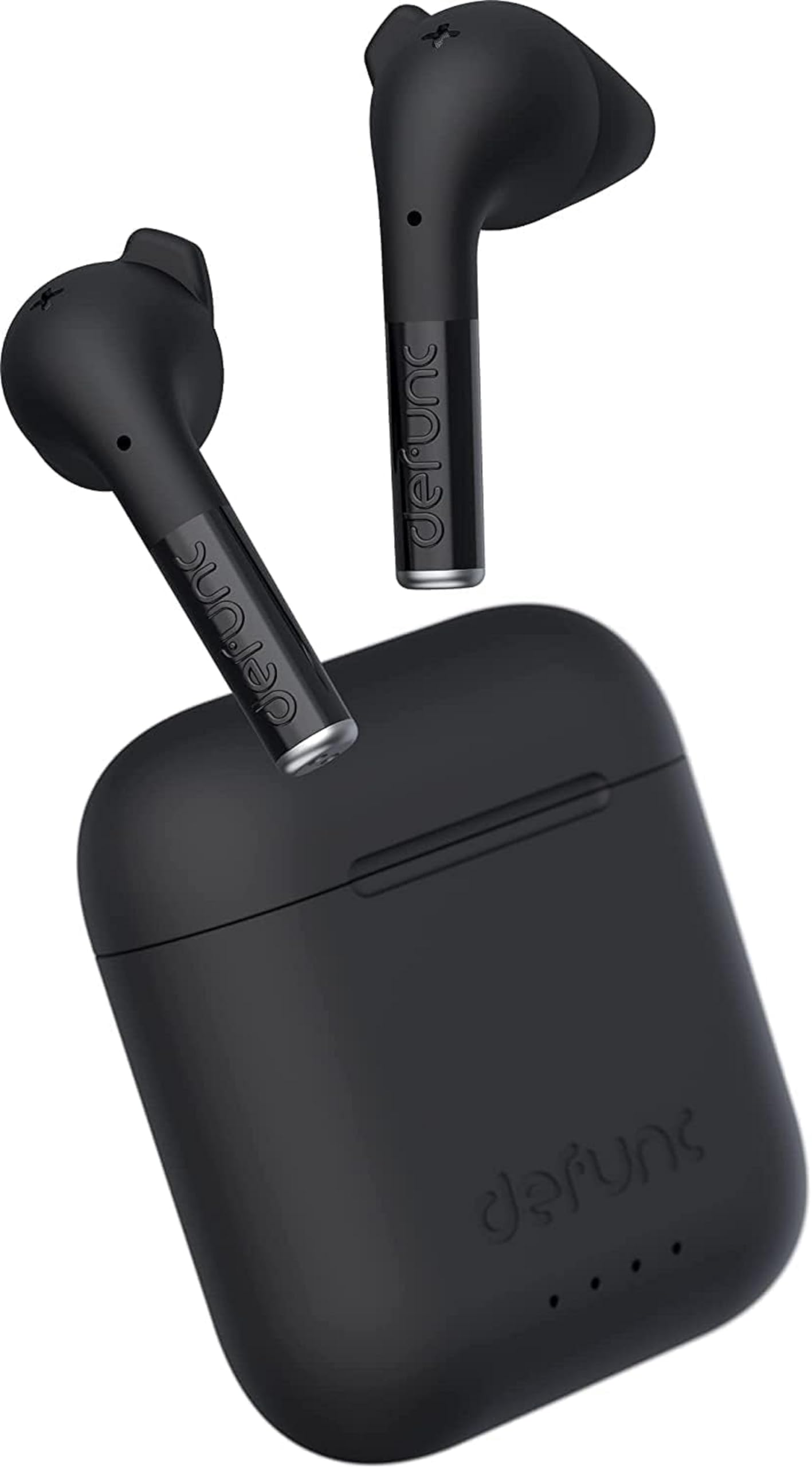 Defunc True Talk Wireless Bluetooth 5.2 Earbuds with Touch Control, IPX4 Sweat Resistant, Noise Cancelling Mic - Perfect for Workouts, Commuting & Hands-Free Calls (Black)