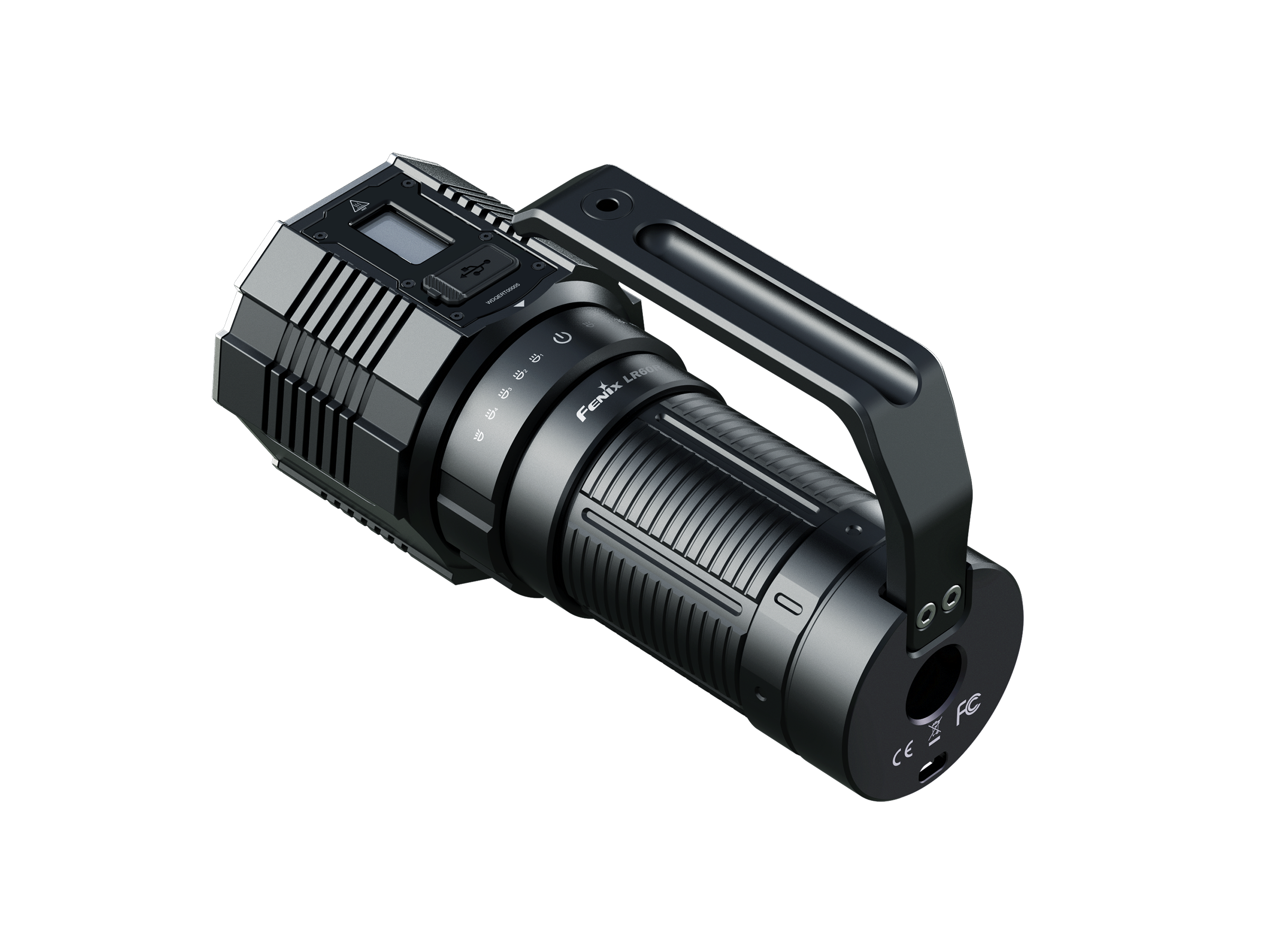 Fenix LR60R Rotary Switch Rechargeable LED Flashlight - 12000 Lumens, Waterproof Search Light for Camping, Hiking & Emergency Use (Open Box)