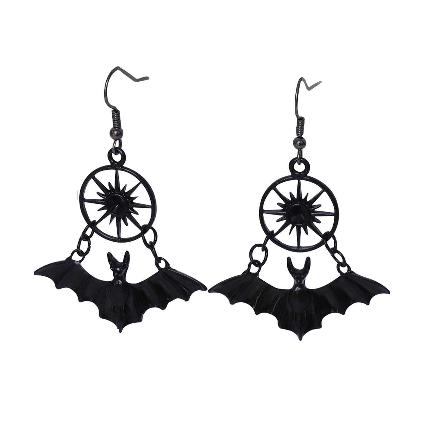 Gothic Bat Earrings for Women - Halloween Party, Dark Aesthetic, Hip Hop Jewelry - Perfect for Costumes, Concerts & Night Out