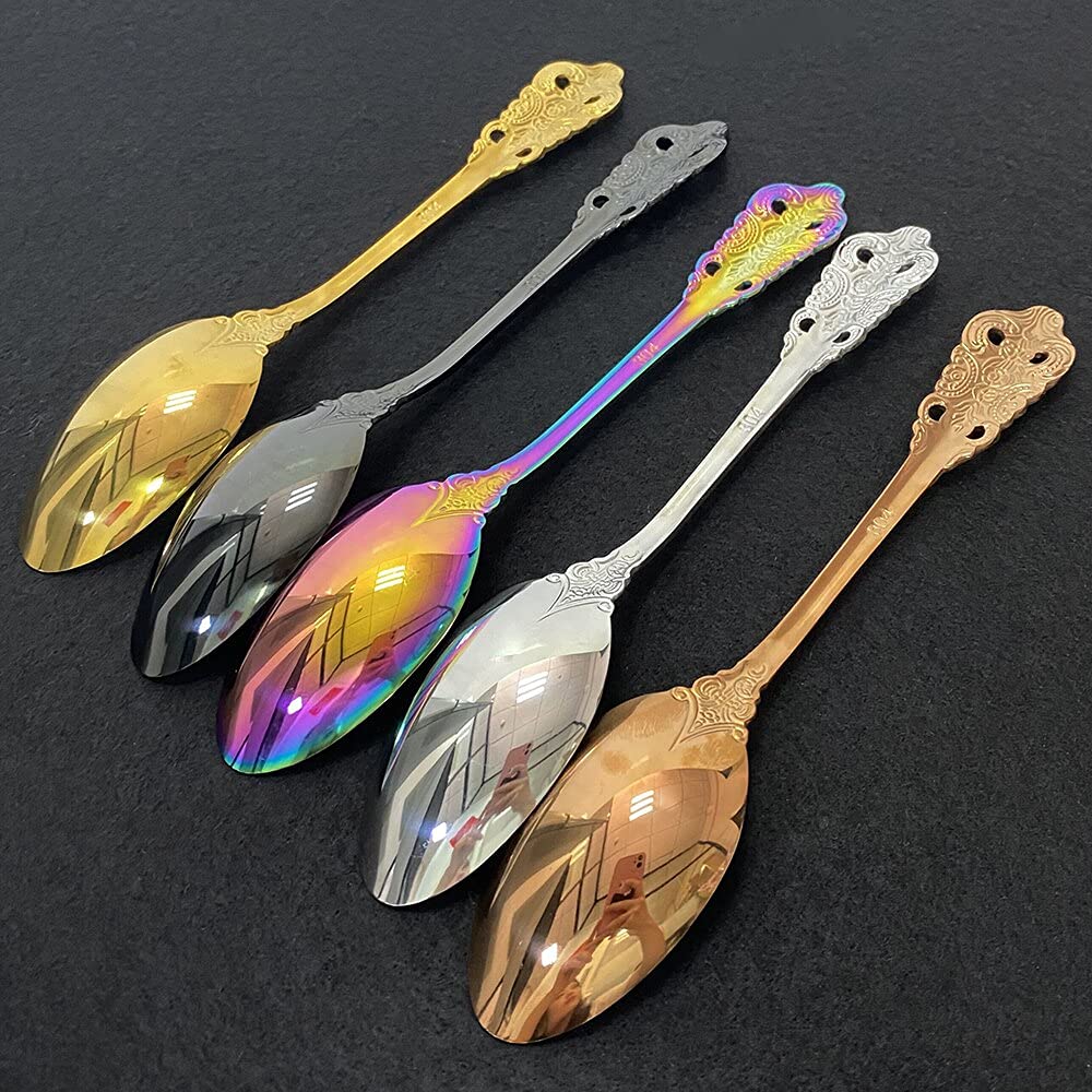 24-Piece Mirror Finish Stainless Steel Flatware Set - 304 Stainless Steel Luxury Gold Silverware Set with Forks, Spoons & Knives - Elegant Dinnerware for Formal Dining, Wedding Gifts & Home Entertaining (Champagne Gold)