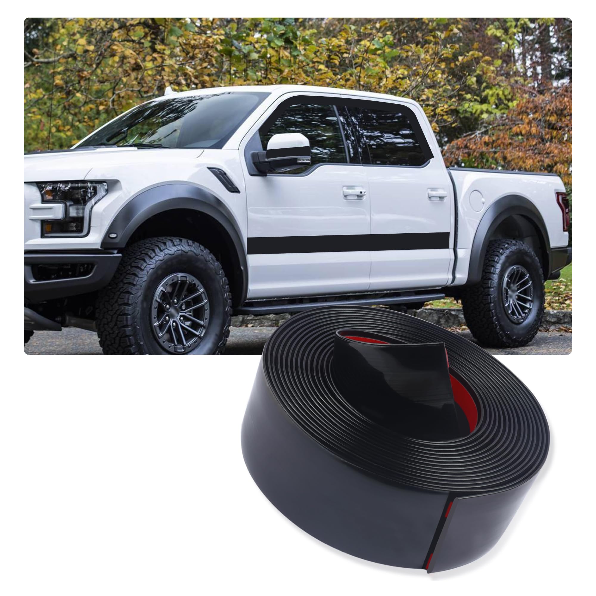 5M/16Ft Universal PVC Car Edge Trim Molding - Cuttable Automotive Lip Protector for Truck, SUV, Car Door Guards (2 inch Width) - Perfect for Exterior Protection & Vehicle Decoration