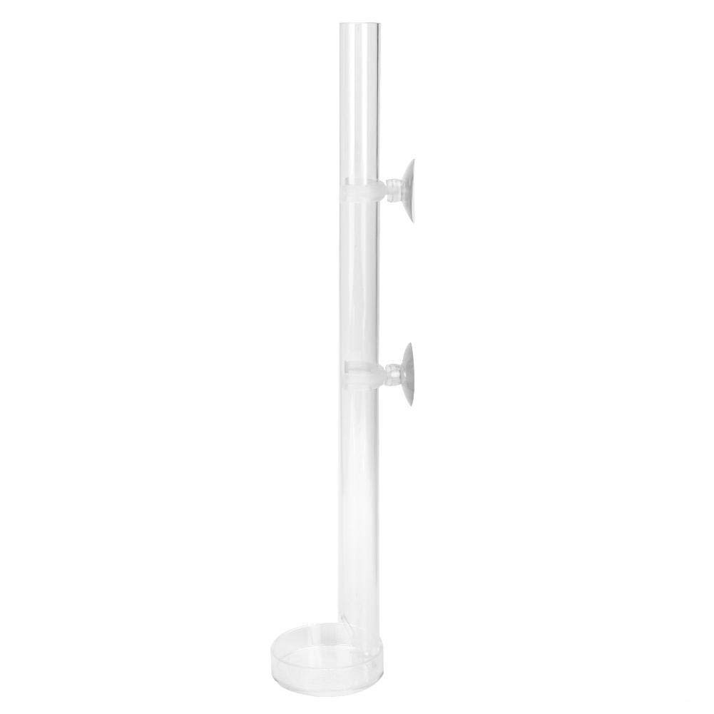 Clear Acrylic Aquarium Fish & Shrimp Feeder Tube with Feeding Tray - 40cm - Perfect for Freshwater & Saltwater Tanks, Fish Breeding, and Shrimp Feeding