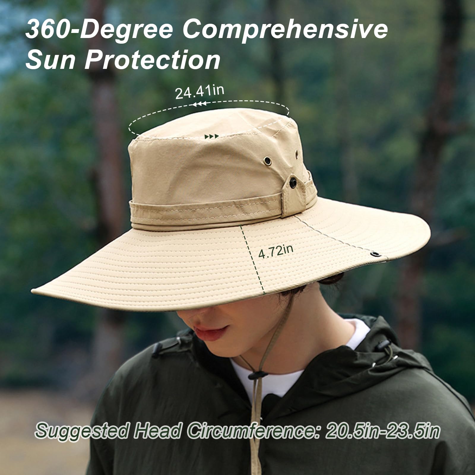 UV Protection Sun Hats for Women & Men - UPF 50+ Wide Brim Bucket & Bonnie Hats for Hiking, Fishing, Beach & Outdoor Activities