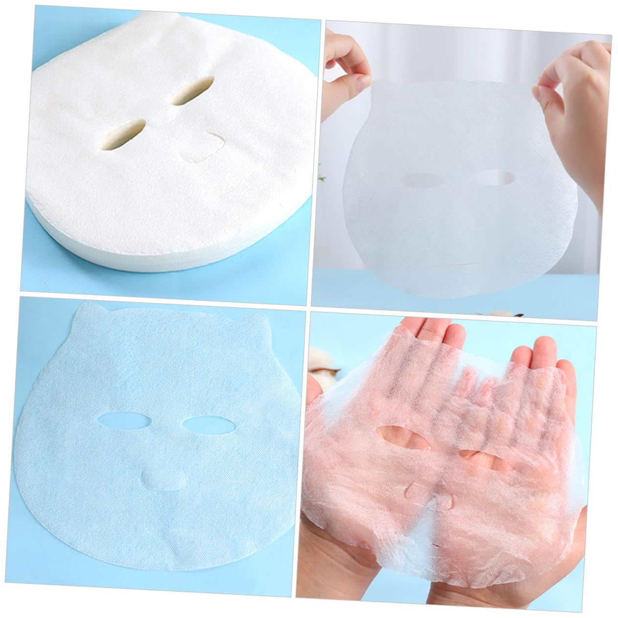 Didiseaon Kids Facial Mask Sheets - 50pcs Hydrating & Soothing Face Masks for Children | Gentle Skincare for Dry & Sensitive Skin | Perfect for Spa Day, Sleepovers & Birthday Parties