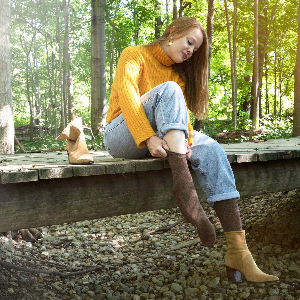 Premium American Mammoth Alpaca Wool Socks for Men & Women - Ultra Soft, Warm & Breathable Hiking & Dress Socks for Outdoor Adventures & Office Wear