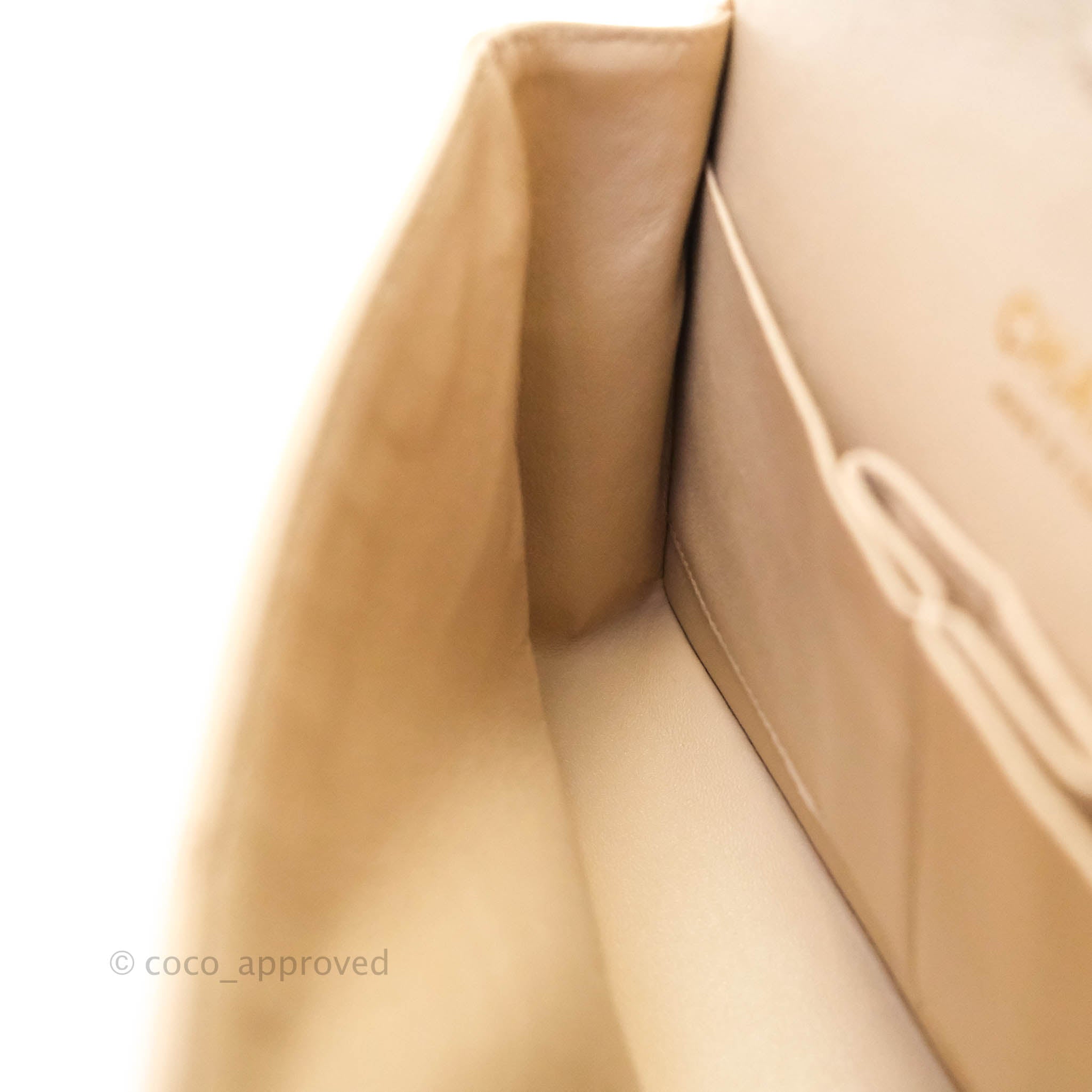 Chanel Classic M/L Medium Double Flap Bag in Beige Caviar Leather with Gold Hardware - Luxury Handbag for Women, Perfect for Work, Date Night & Special Occasions