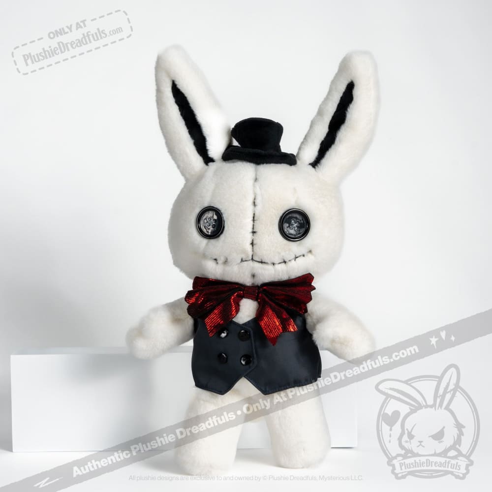 Victorian McGee's White Rabbit Plush Toy - Soft & Cuddly Stuffed Animal for Kids, Collectors & Home Decor | Perfect Gift for Birthdays, Christmas & Nursery Decorations