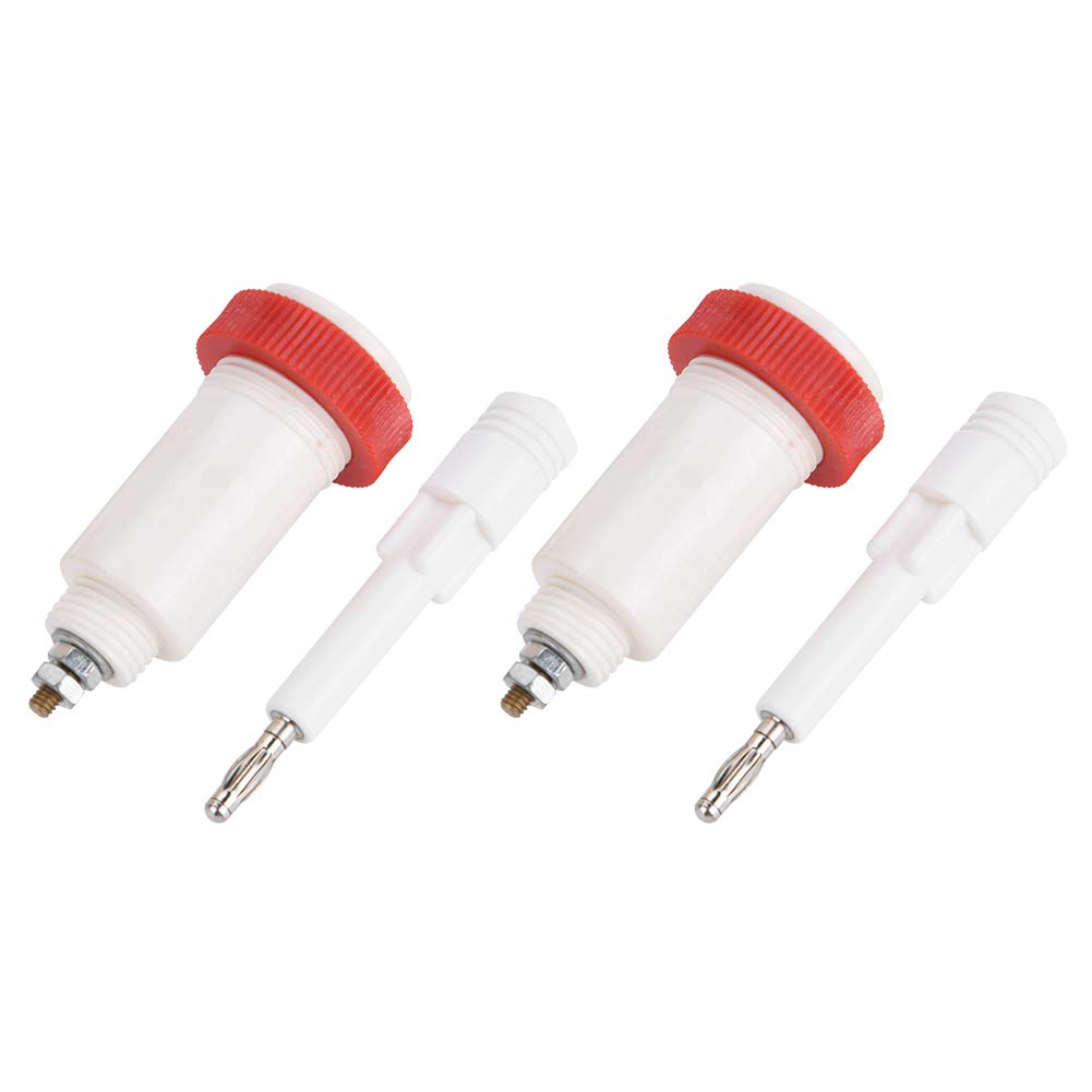 High Voltage Plugs & Sockets - 2 Pairs 10KV Banana Cross Jack with Brass Core for Superior Conductivity, 4mm Torx Snap Banana Connectors for Speakers, Receivers, Amplifiers, Testers, Industrial Radio, and Audio Equipment