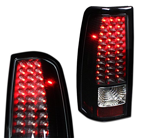 Black LED Altezza Tail Brake Lights for Chevy Silverado & GMC Sierra - High Visibility Rear Lamps for Night Driving & Enhanced Safety