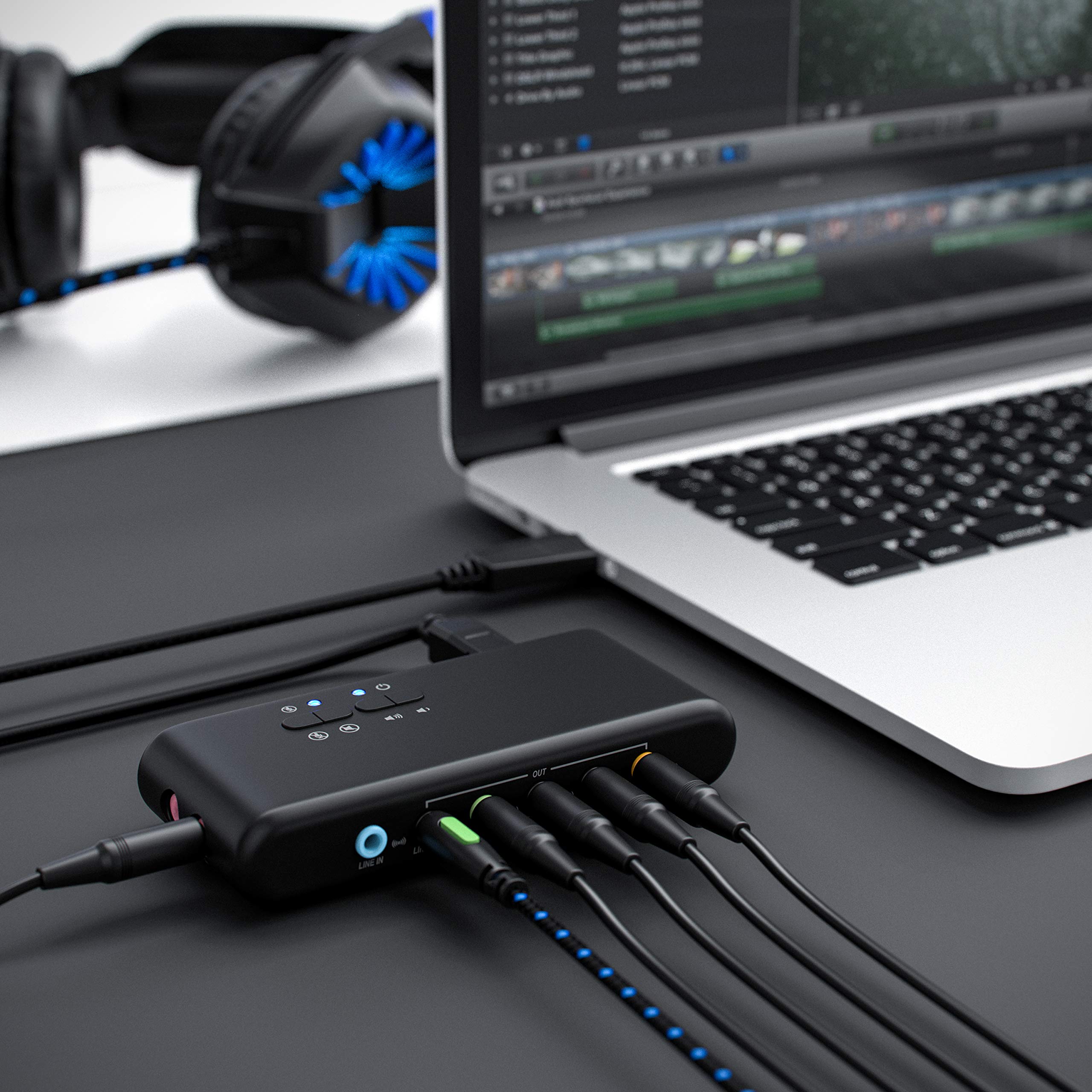 CSL 7.1 USB External Sound Card - 8-Channel Audio Adapter with Dynamic 3D Surround Sound - Supports Analog & Digital Devices - Ideal for Gaming, Home Theater, and Studio Recording