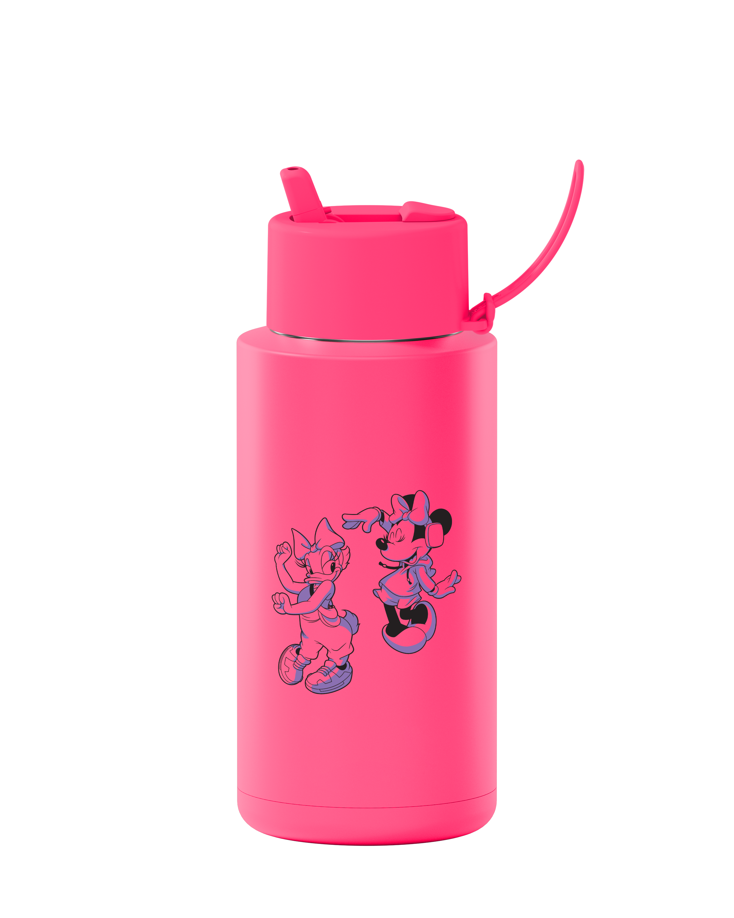 Mickey & Friends Ceramic Reusable Water Bottle 34oz (1000ml) - Insulated Travel Mug for Kids & Adults, Perfect for School, Gym, and Outdoor Activities
