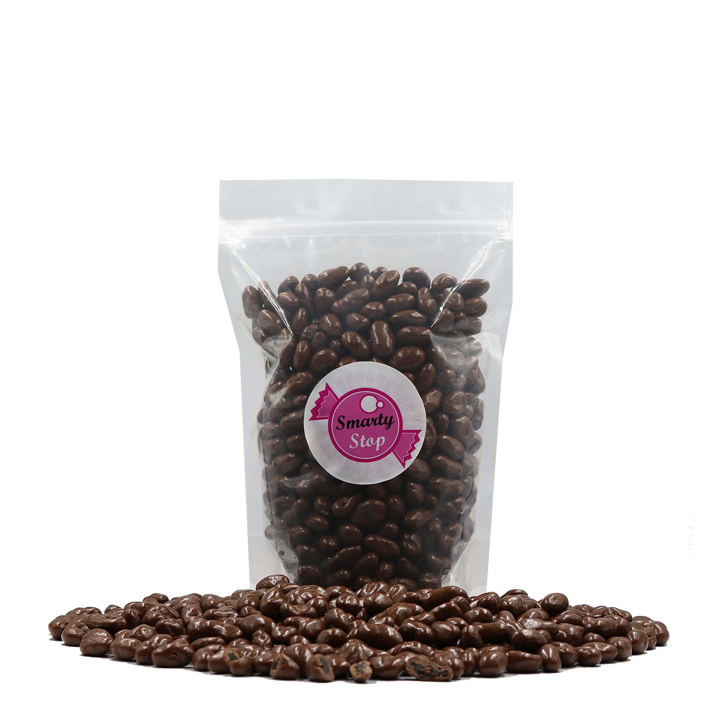 Smarty Stop Milk Chocolate Covered Raisins - 1 Pound Bag (Pack of 1) | Premium Chocolate Snacks for Parties, Gifts & Healthy Desserts | Kosher, Non-GMO & Gluten-Free Treats
