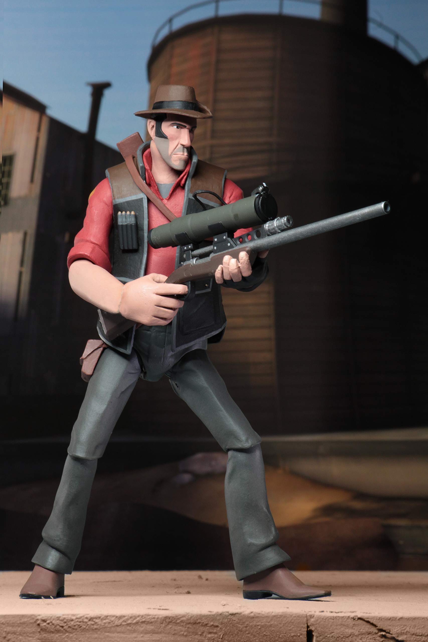 NECA Team Fortress 2 7-Inch Scale Action Figure - Series 4 RED Sniper Collectible Toy for Gamers and Fans | Perfect for Display, Gaming Decor, and TF2 Merchandise Collection