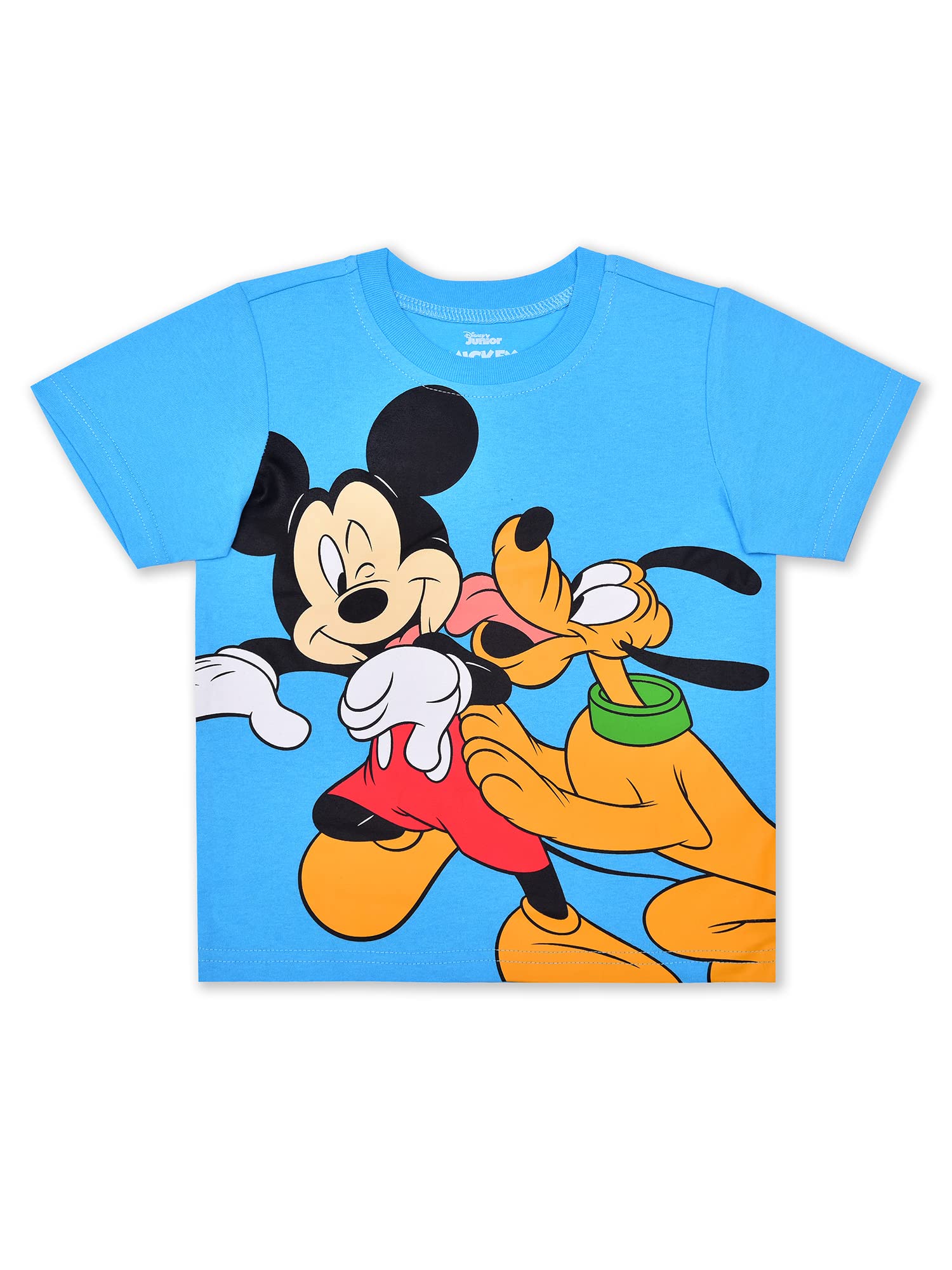 Disney Mickey Mouse & Friends Boys' Short Sleeve Graphic T-Shirt & Shorts Set - Toddler & Kids Playwear for Summer Outfits, Birthday Parties & Casual Wear