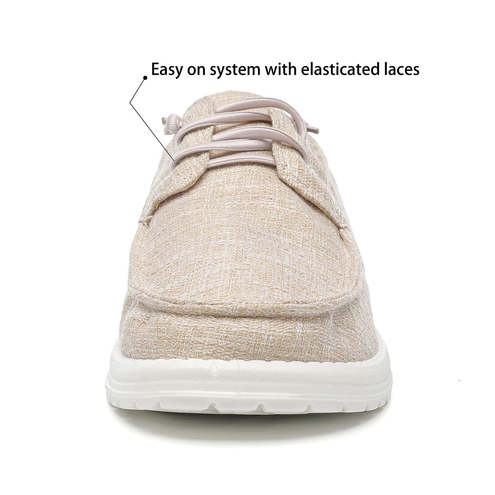 Betrue Men's Lightweight Soft Deck Shoes - Breathable Cotton Canvas Loafers for Casual Wear | Comfortable Boat Shoes for Summer, Beach, and Outdoor Activities