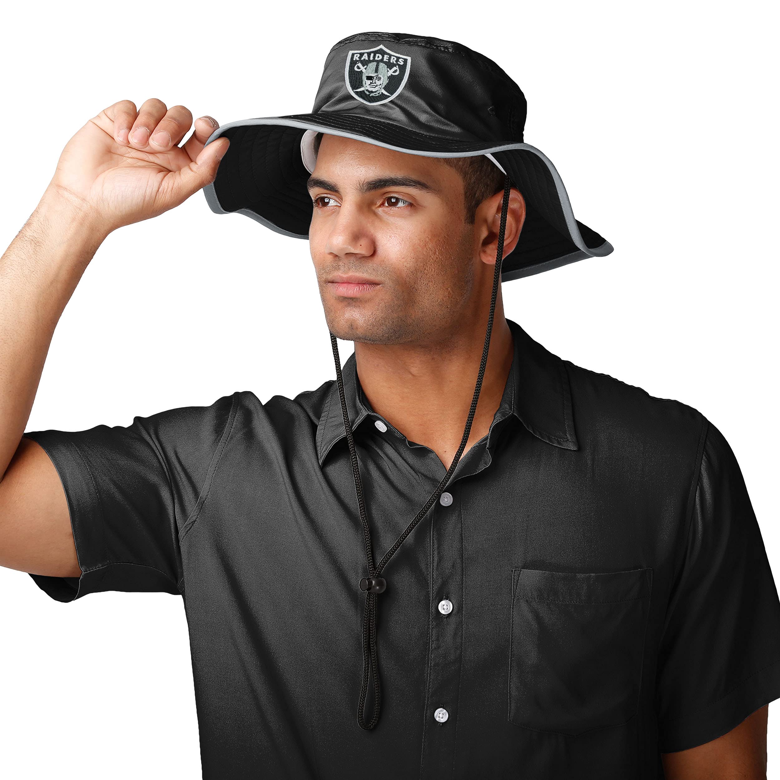 FOCO Unisex NFL Team Logo Sport Outdoor Sun Bucket Boonie Hat - Adjustable & Breathable for Football Games, Beach, Fishing & Outdoor Activities