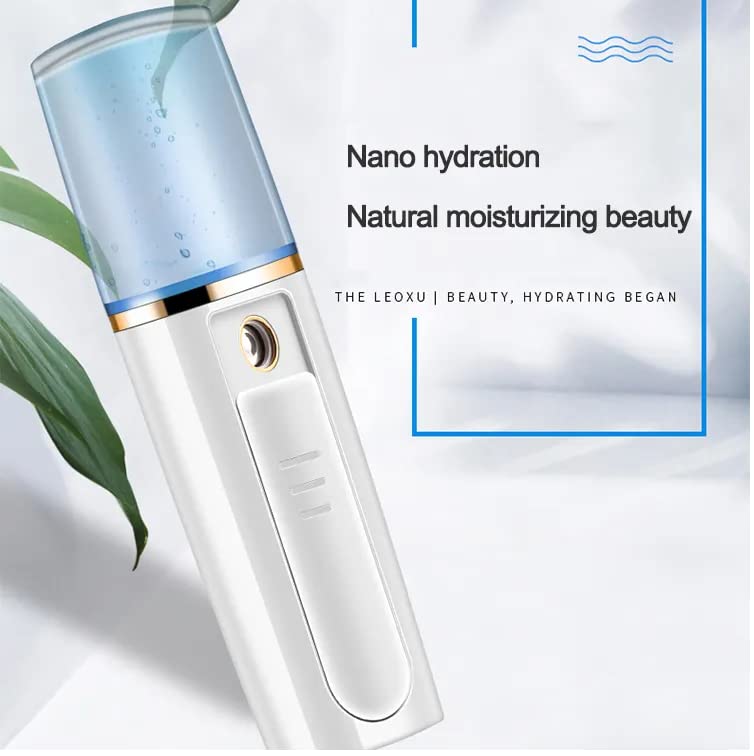 BHAJANLAL GREENERY Cool Mist Sprayer - Portable Nano Facial Mist Sprayer with Built-in Power Bank | Hydrating Face Mist for Skincare, Travel & Makeup Refresh