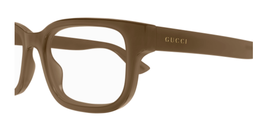 Gucci GG1584O 004 Brown Rectangular Men's Eyeglasses - Premium Designer Sunglasses for Men | Fashionable & UV Protection | Perfect for Driving, Outdoor Activities & Everyday Wear