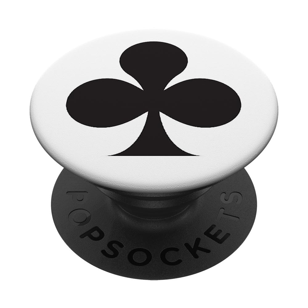 Clubs Playing Cards Pop Socket - Phone Grip & Stand with Secure Hold - Perfect for Gaming Nights & Mobile Entertainment