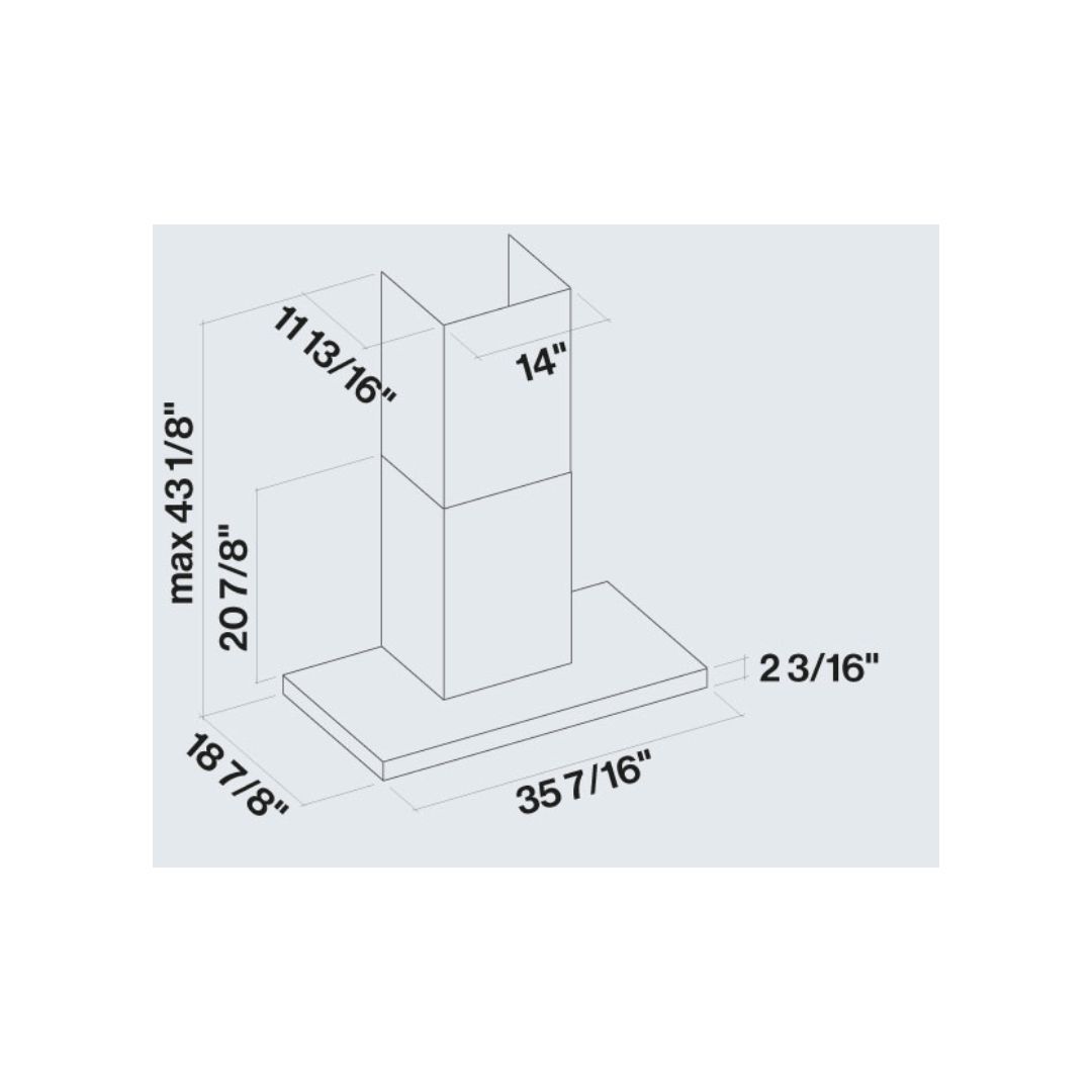 Falmec Lumina NRS 36 Inch 500 CFM Stainless Steel Wall Mount Range Hood - Powerful Kitchen Ventilation for Cooking, Grilling & Baking (FNLUM36W5SS)