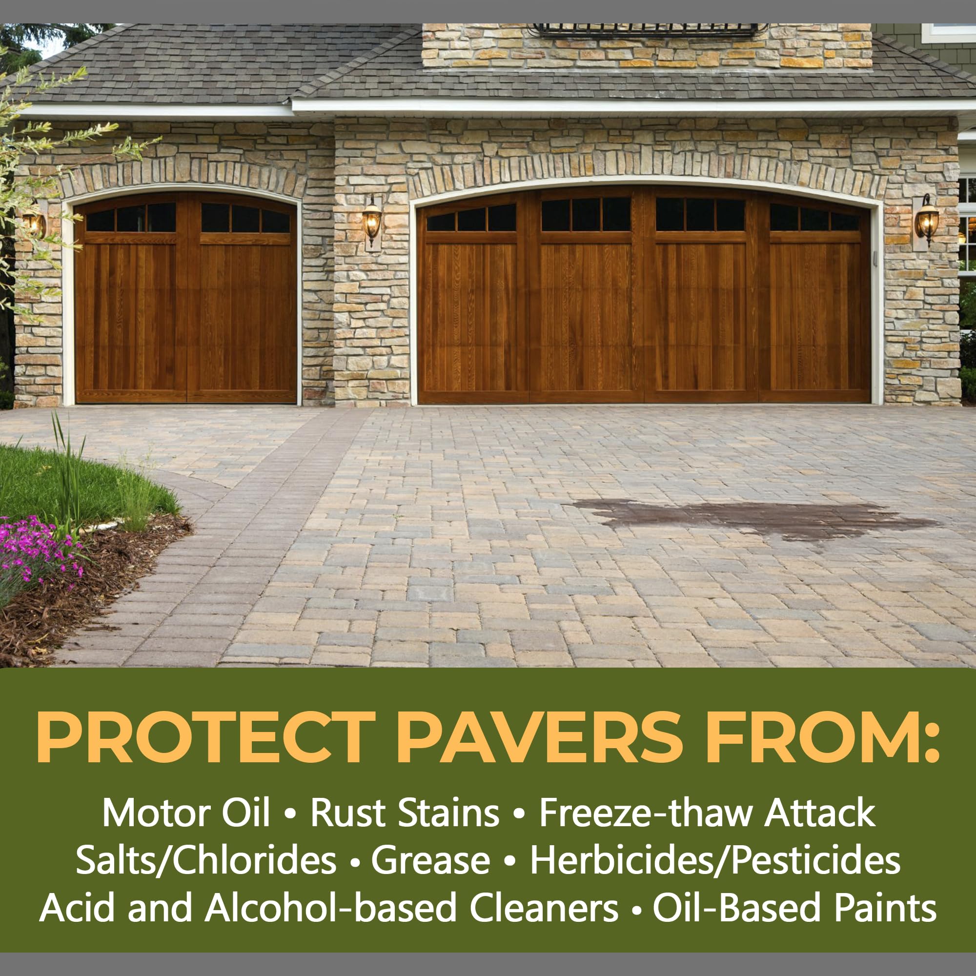 StrongSeal Wetlook Paver Sealer & Joint Sand Stabilizer - Professional Grade 2-Part Kit (5 Gallon) for Brick Pavers, Concrete & Natural Stone - Perfect for Driveways, Patios & Walkways